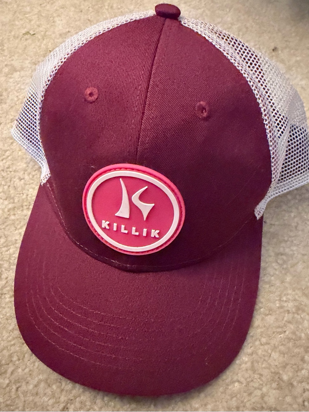 EUC Killik Trucker Hat Mesh Snapback Burgundy Plum Pink